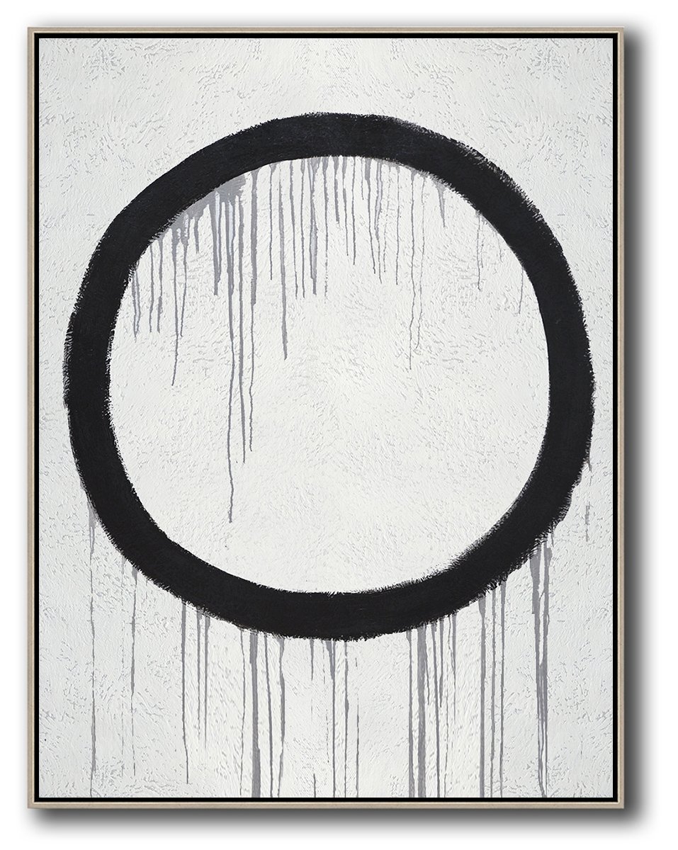 Minimal Circle Art Drip Painting #DH28B